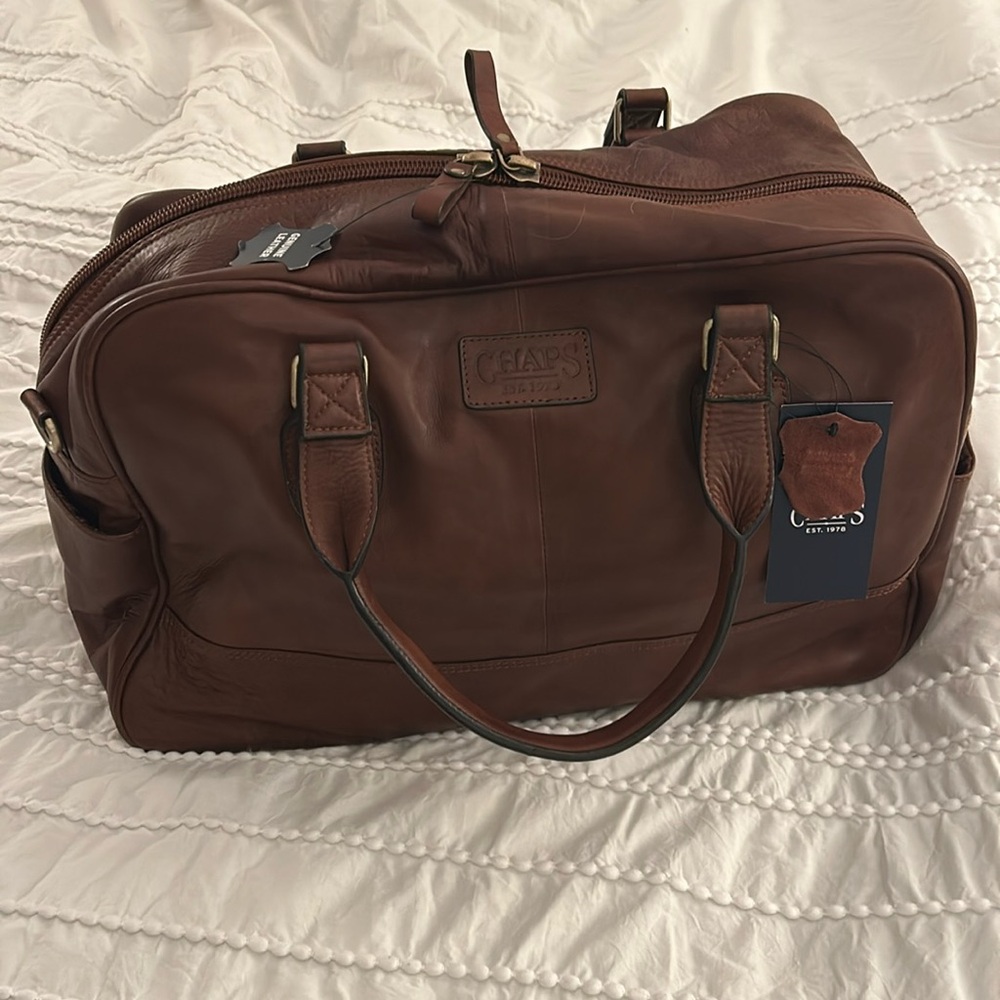 Leather Weekender Bag New with Tags